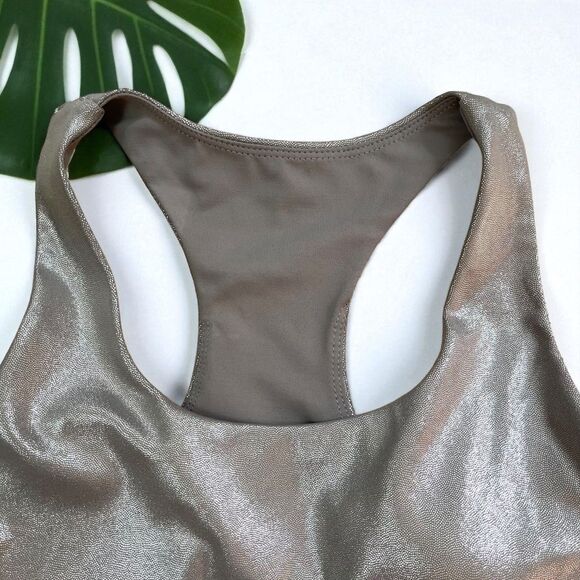 🆕 All Fenix Liquid Silver Racerback Sports Bra - Picture 6 of 9